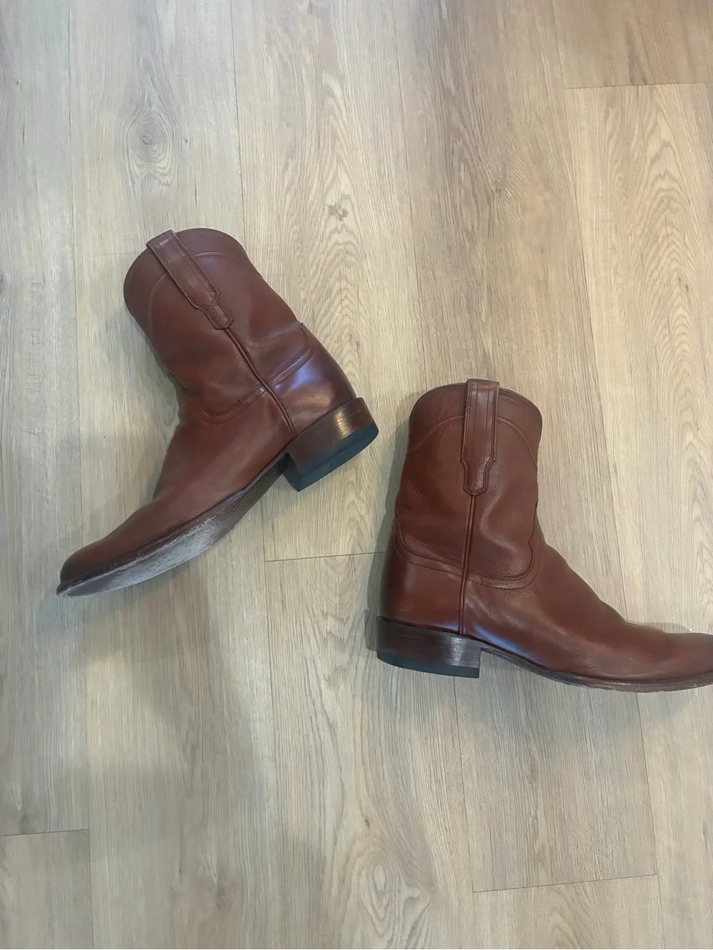 Tecovas The Dean Scotch Goat Zip Boots Men's 13EE Western Chelsea Leather Boots